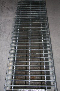 Preform Trench Drain Stainless Steel Grate Application